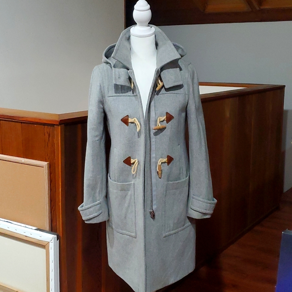 Jcrew grey wool coat 2P